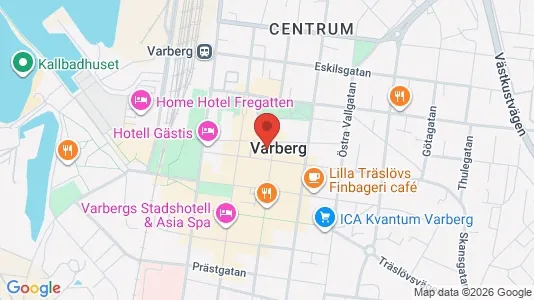 Kontorslokaler att hyra i Varberg - kort over placeringen