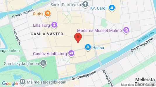 Kontorslokaler att hyra i Malmö Centrum - kort over placeringen