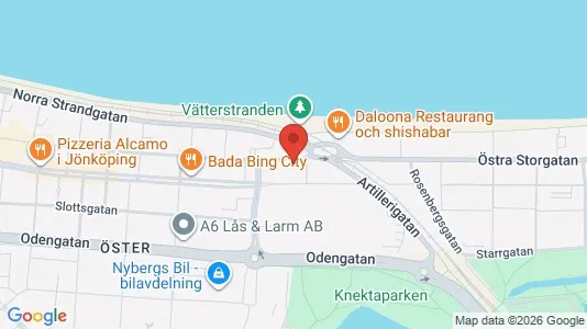 Kontorslokaler att hyra i Jönköping - kort over placeringen