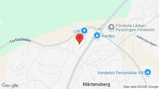 Lagerlokaler att hyra i Haninge - kort over placeringen