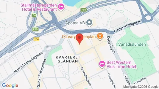 Kontorslokaler att hyra i Vasastan - kort over placeringen