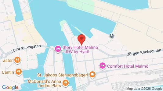 Kontorslokaler att hyra i Malmö Centrum - kort over placeringen