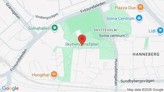 Lagerlokaler att hyra i Solna - kort over placeringen