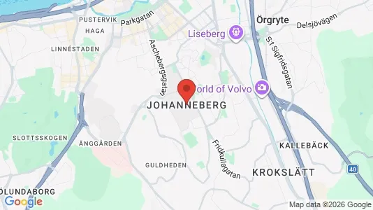 Kontorslokaler att hyra i Johanneberg - kort over placeringen