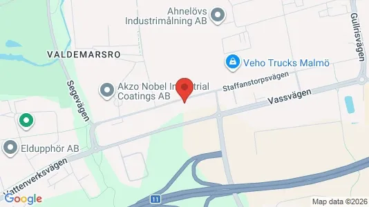 Kontorslokaler att hyra i Burlöv - kort over placeringen