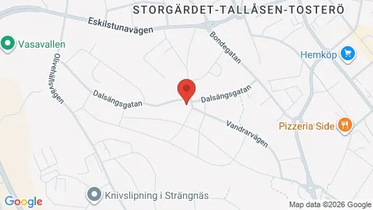 Industrilokaler att hyra i Strängnäs - kort over placeringen