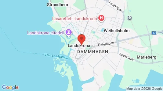 Kontorslokaler att hyra i Landskrona - kort over placeringen