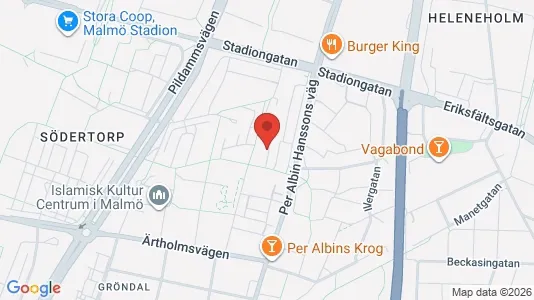Kontorslokaler att hyra i Malmö Centrum - kort over placeringen