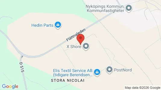 Industrilokaler att hyra i Nyköping - kort over placeringen