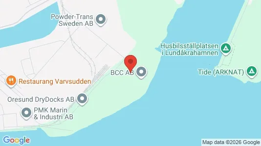 Industrilokaler att hyra i Landskrona - kort over placeringen