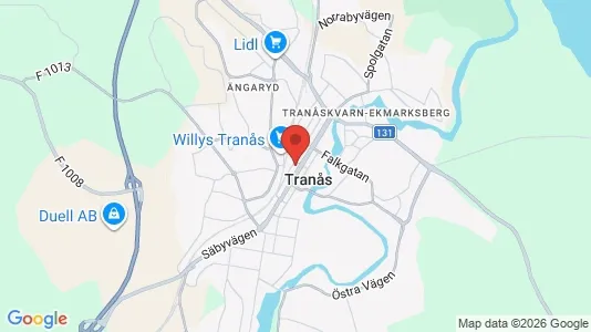 Kontorslokaler att hyra i Tranås - kort over placeringen