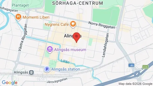Kontorslokaler att hyra i Alingsås - kort over placeringen