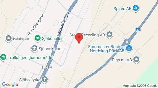 Kontorslokaler att hyra i Borås - kort over placeringen