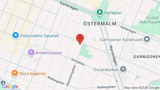 Kontorslokaler att hyra i Östermalm - kort over placeringen