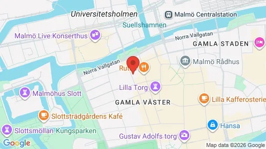 Kontorslokaler att hyra i Malmö Centrum - kort over placeringen