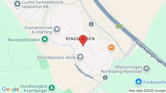 Affärslokaler att hyra i Norrköping - kort over placeringen