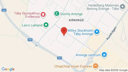 Kontorslokaler att hyra i Täby - kort over placeringen