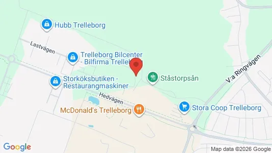 Lagerlokaler att hyra i Trelleborg - kort over placeringen