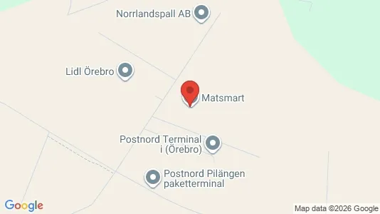 Lagerlokaler att hyra i Örebro - kort over placeringen