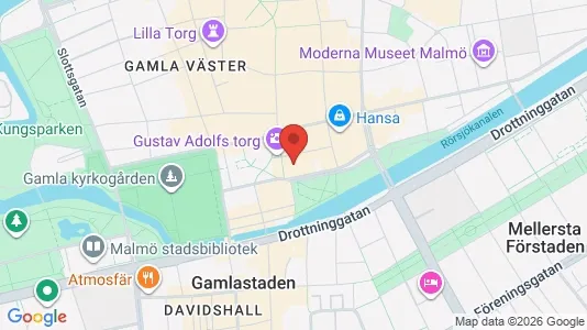 Kontorslokaler att hyra i Malmö Centrum - kort over placeringen