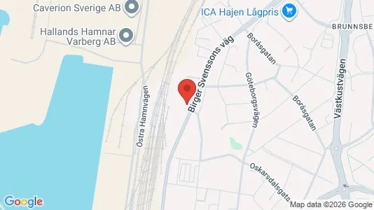 Kontorslokaler att hyra i Varberg - kort over placeringen