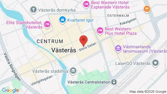 Kontorslokaler att hyra i Västerås - kort over placeringen