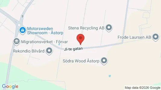 Lagerlokaler att hyra i Åstorp - kort over placeringen