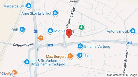 Kontorslokaler att hyra i Varberg - kort over placeringen