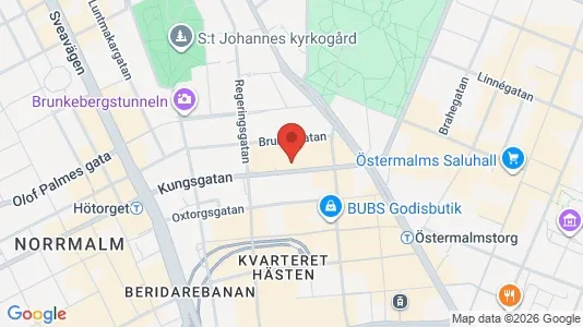 Kontorslokaler att hyra i Stockholm Innerstad - kort over placeringen