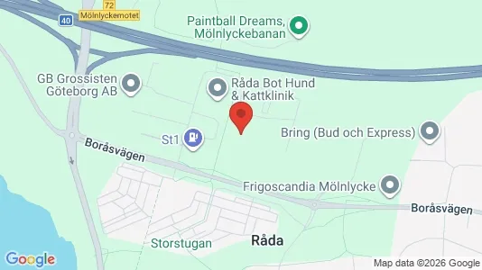Lagerlokaler att hyra i Härryda - kort over placeringen