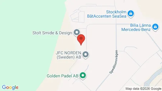 Lagerlokaler att hyra i Huddinge - kort over placeringen
