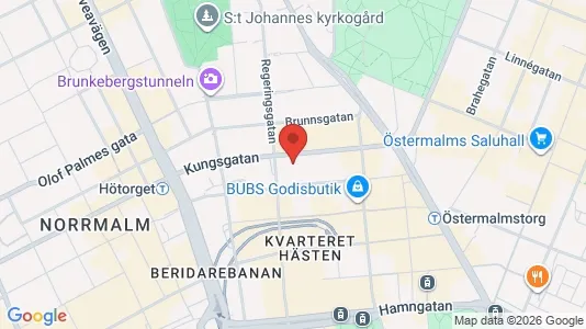 Kontorslokaler att hyra i Stockholm Innerstad - kort over placeringen