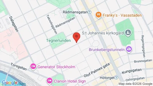 Kontorslokaler att hyra i Stockholm Innerstad - kort over placeringen