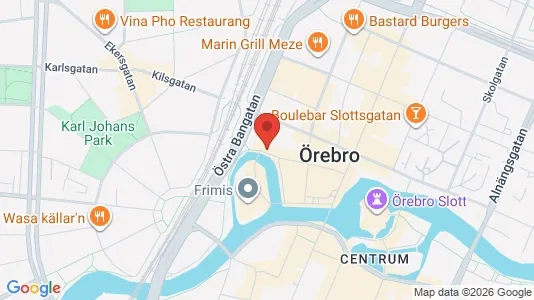 Kontorslokaler att hyra i Örebro - kort over placeringen