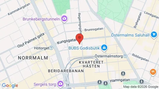 Kontorslokaler att hyra i Stockholm Innerstad - kort over placeringen