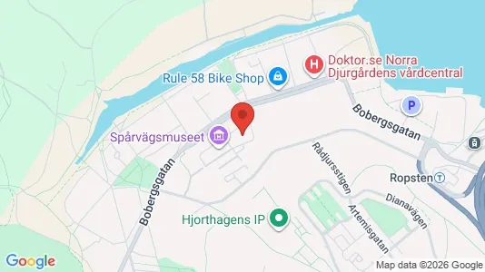 Kontorslokaler att hyra i Gärdet/Djurgården - kort over placeringen