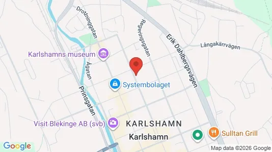 Kontorslokaler att hyra i Karlshamn - kort over placeringen