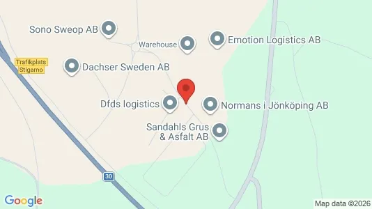 Industrilokaler att hyra i Jönköping - kort over placeringen