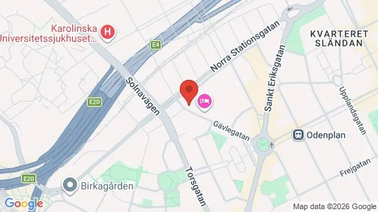 Kontorslokaler att hyra i Vasastan - kort over placeringen