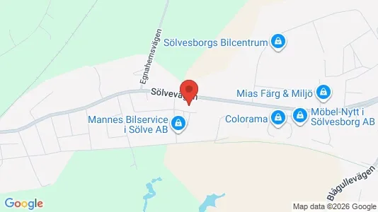 Affärslokaler att hyra i Sölvesborg - kort over placeringen