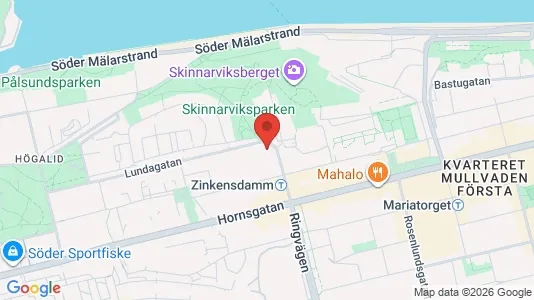 Kontorslokaler att hyra i Södermalm - kort over placeringen
