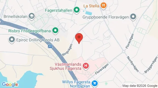 Kliniklokaler att hyra i Fagersta - kort over placeringen
