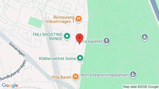 Kontorslokaler att hyra i Solna - kort over placeringen