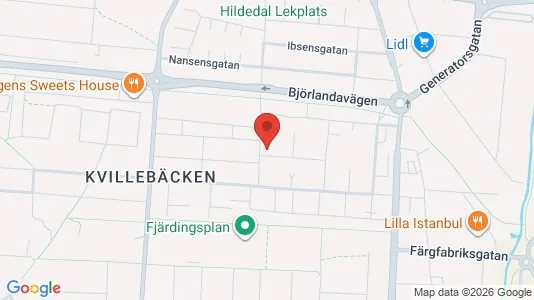 Lagerlokaler att hyra i Lundby - kort over placeringen