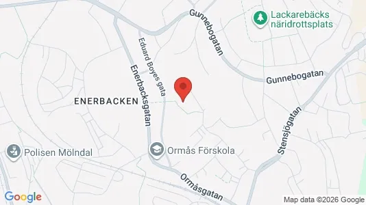 Kontorslokaler att hyra i Mölndal - kort over placeringen