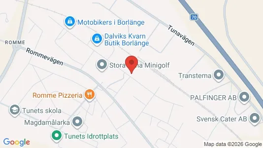 Lagerlokaler att hyra i Borlänge - kort over placeringen