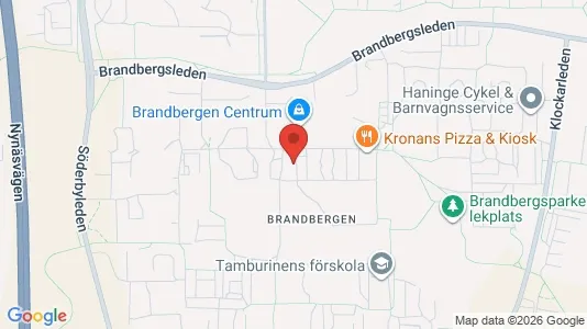 Kontorslokaler att hyra i Haninge - kort over placeringen