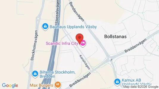 Kontorslokaler att hyra i Upplands Väsby - kort over placeringen