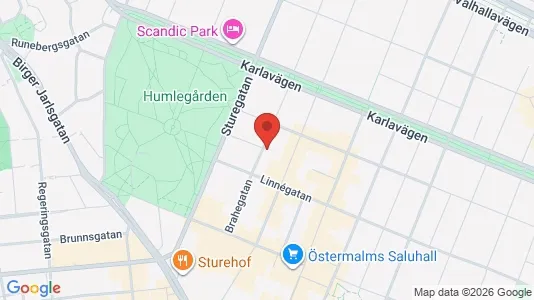 Kontorslokaler att hyra i Östermalm - kort over placeringen