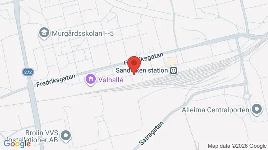 Kontorslokaler att hyra i Sandviken - kort over placeringen